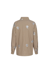Lot blouse | Tawny Camel/Offwhite