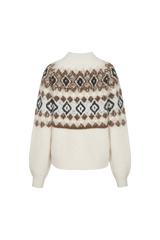 Khadija trui | Sand/Dark Walnut