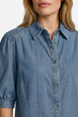 Laira blouse | Denim Light Blue