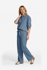 Laira blouse | Denim Light Blue