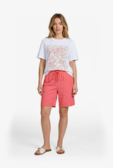 Talia T-Shirt | Offwhite/Sunkissed Coral