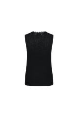 Karita gebreide top | Black