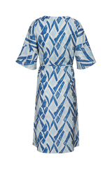 Dalma jurk | Sand/Cornflower Blue