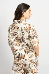 Lucia blouse | Offwhite/Latte