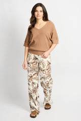 Paige broek | Offwhite/Latte