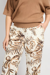 Paige broek | Offwhite/Latte