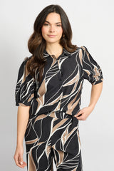 Lisa blouse | Black/Latte