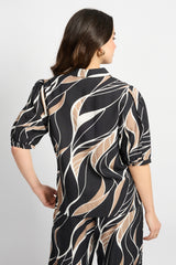 Lisa blouse | Black/Latte