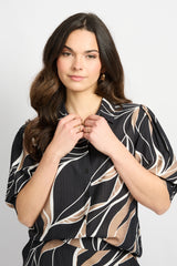 Lisa blouse | Black/Latte