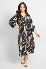 Dacia jurk | Black/Latte