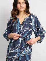 Dacia jurk | Dusty Blue/Light Blue