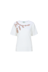 Tika T-shirt | Offwhite/Latte