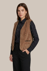 Glenn gilet | Light Camel/Black