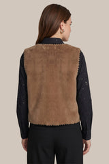 Glenn gilet | Light Camel/Black