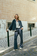 Jamila jacket | Dark Jeans Blue/Sand