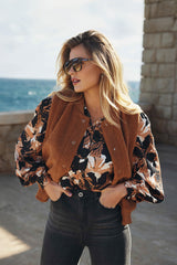 Laurelle blouse | Black/Cognac