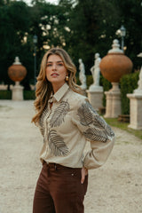 Lisanne blouse | Sand/Mocha Brown