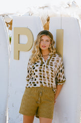 Ibiza top | Sand/Mustard Olive