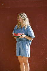 Monterosso top | Denim Mid Blue