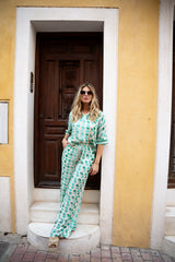 Ibiza top | Sand/Pool Blue