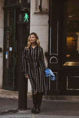 Charlotte jurk | Black/Offwhite