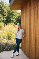 Granville top | Tiger Eye/Light Blue