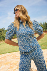 Sevilla blouse | Denim Mid Blue