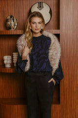 Linora blouse | Midnight Blue