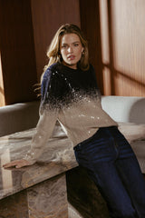 Krissy trui | Midnight Blue/Sand