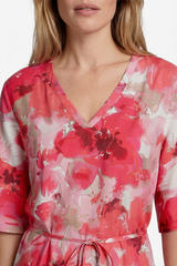 Daliah jurk | Sunkissed Coral/Berry Fuchsia