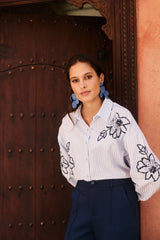 Lorraine blouse | Ice Blue