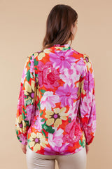 Valencia blouse | Offwhite/Poppy