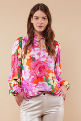 Valencia blouse | Offwhite/Poppy