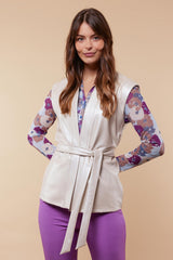 Roos blouse | Light Blue/Salvia Purple