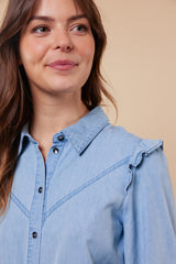 Venice blouse | Denim Light Blue