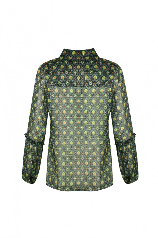 Romana blouse | Zwart/Pompoen