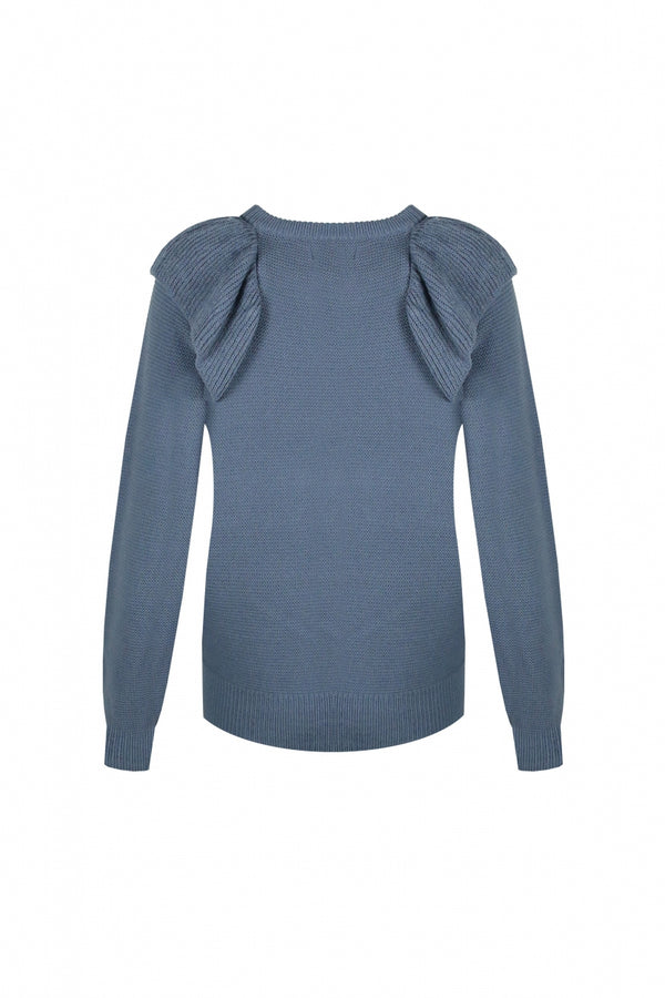 Twirre trui | Licht Jeansblauw