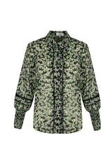 Trini blouse | Black/Patina Green