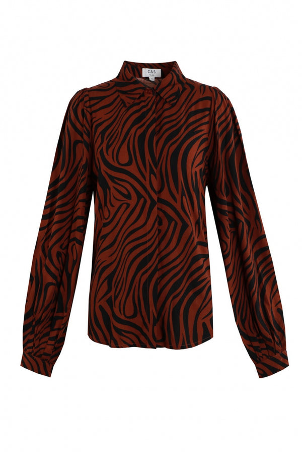 Vivien blouse | Black/Brick