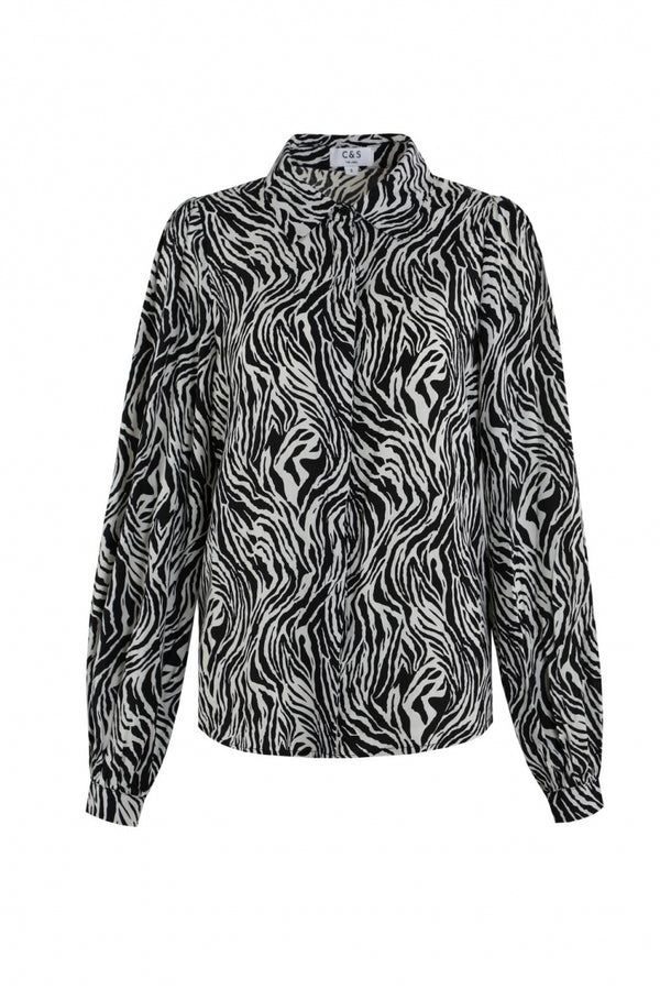 Vivien blouse | Offwhite/Black