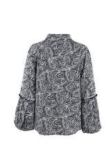 Romana blouse | Zwart/Offwhite