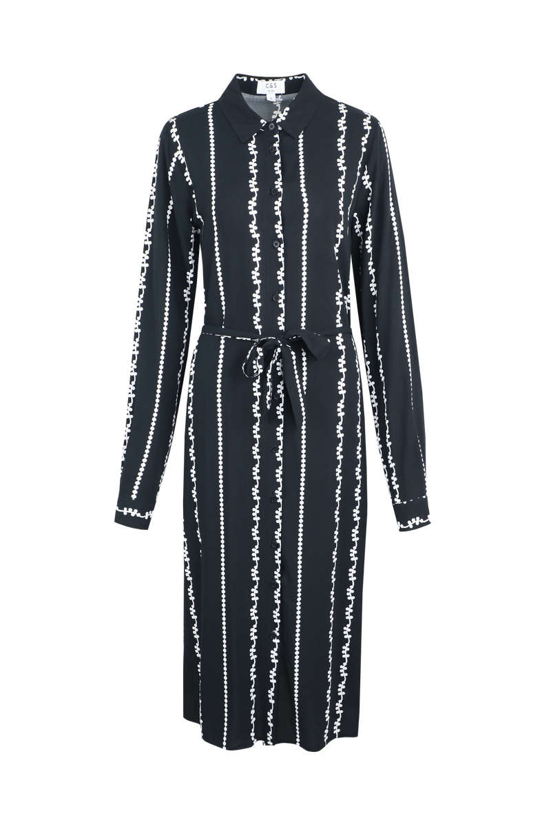 Charlotte jurk | Black/Offwhite