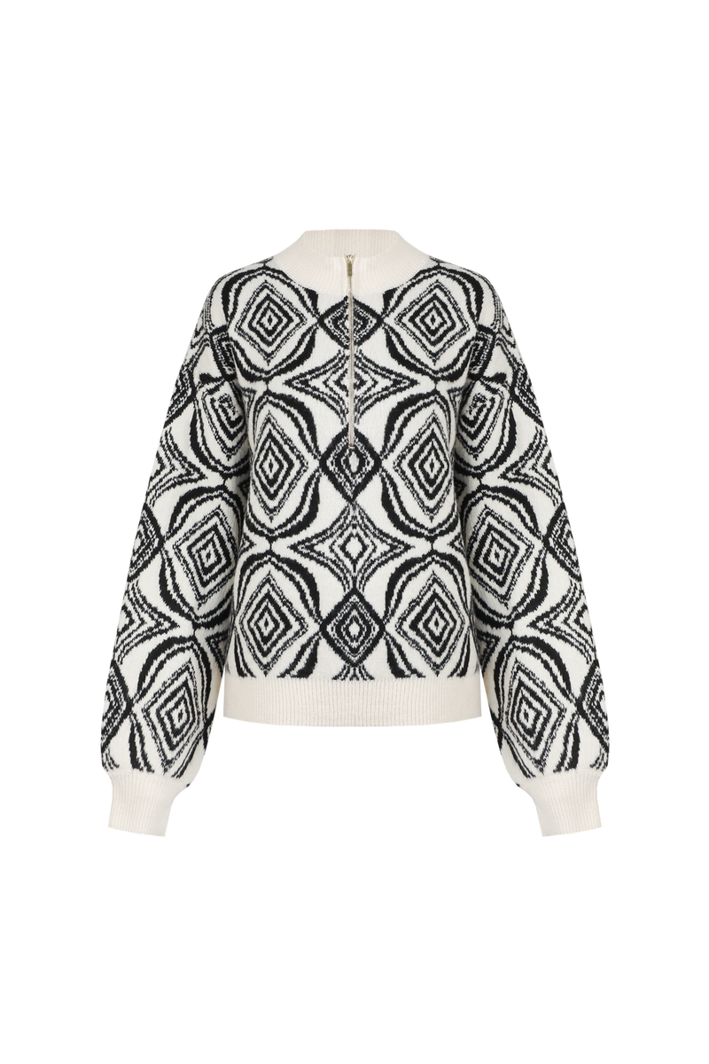 Chrissy trui | Sand/Black