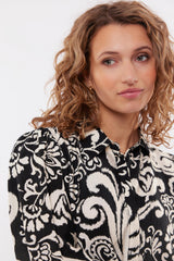 Carla blouse | Black/Sand