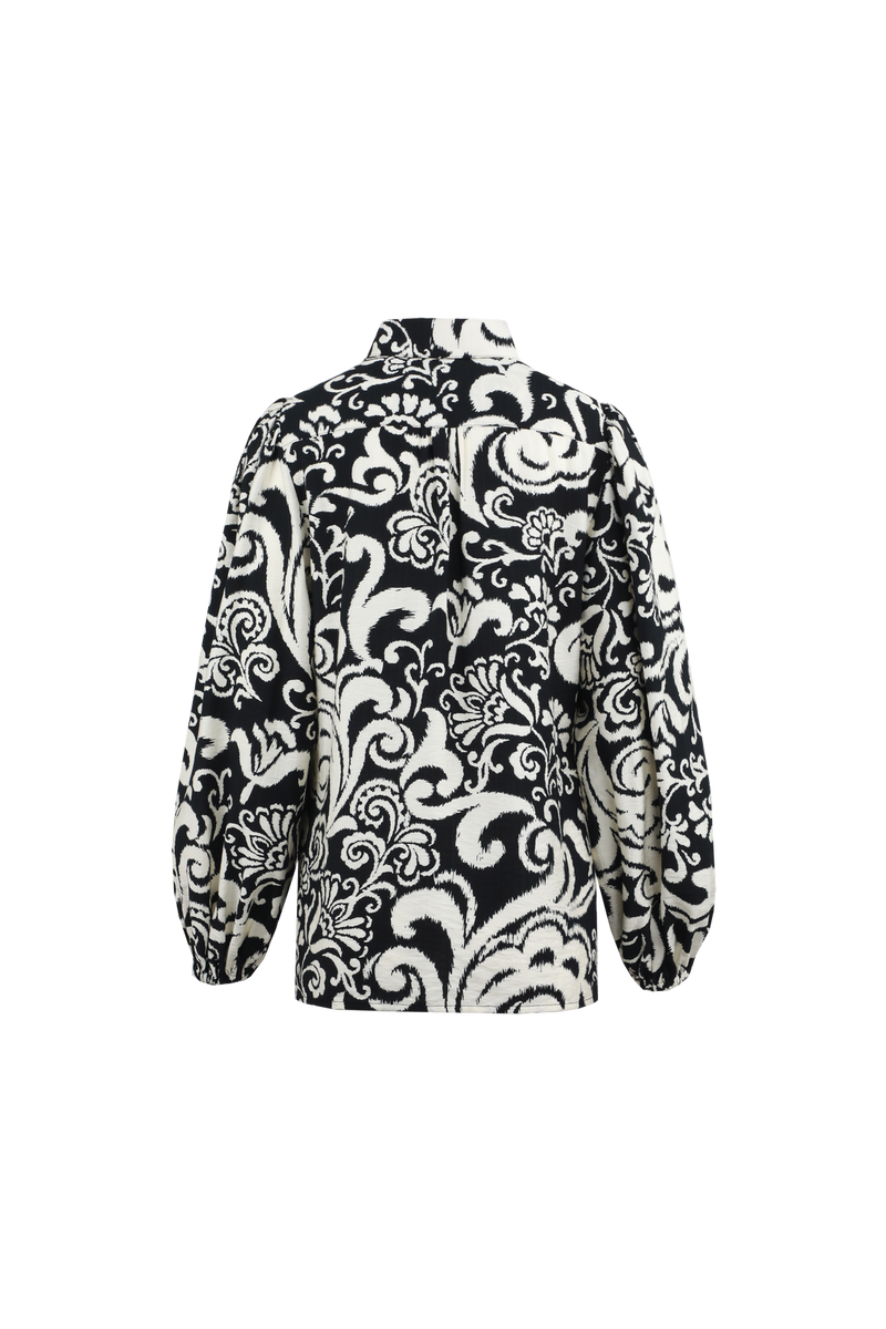Carla blouse | Black/Sand