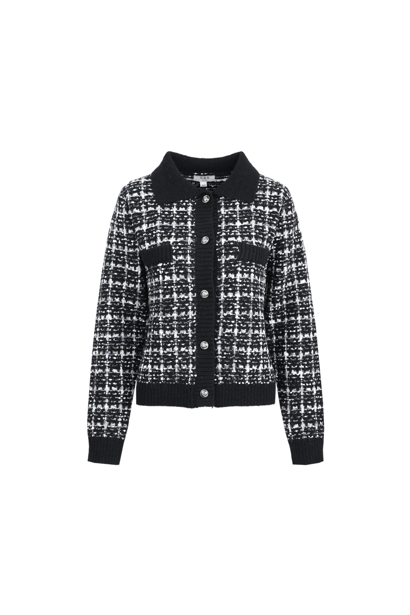 Desie cardigan | Offwhite/Black