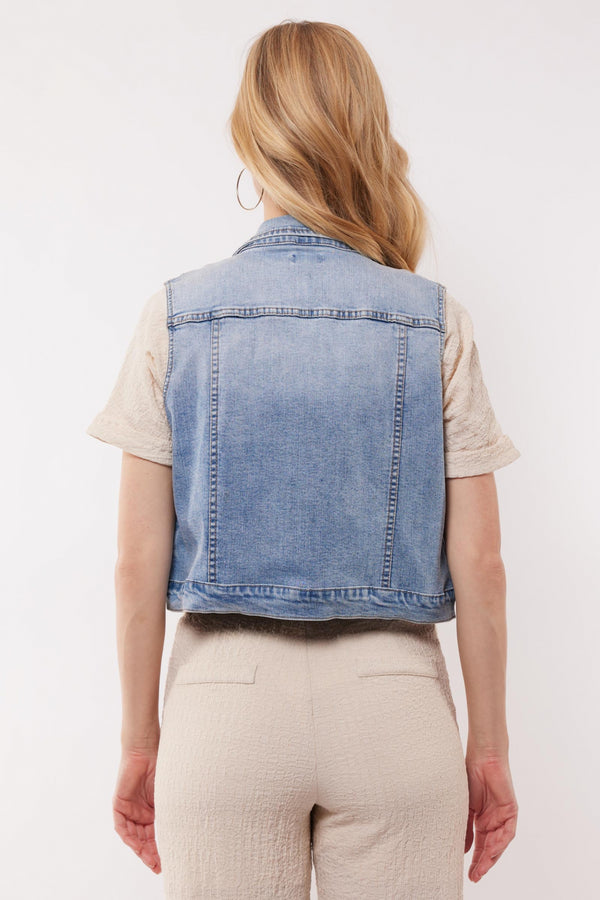 Briella gilet | Denim Mid Blue