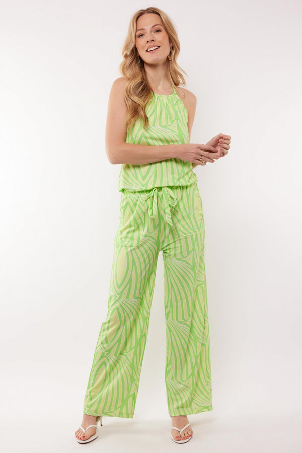 Birgit broek | Pistachio/Light Yellow