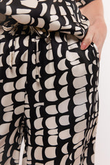 Bo-anne broek | Black/Offwhite