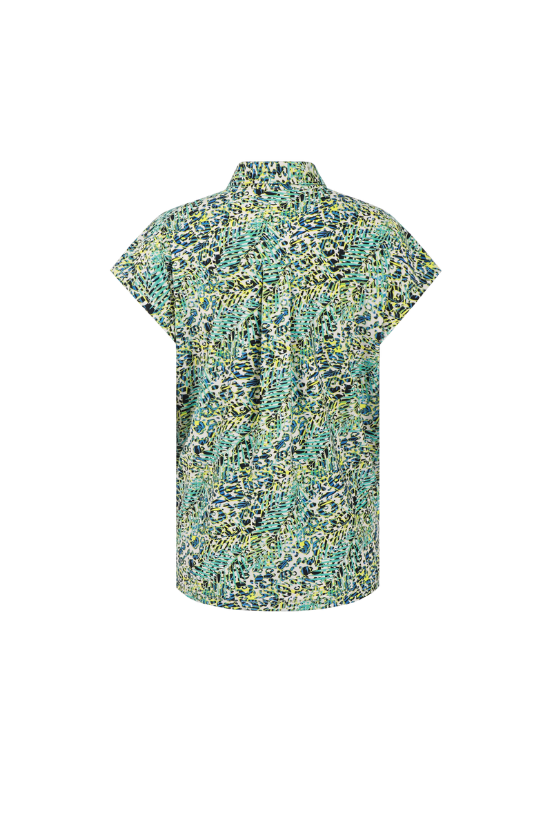 Aaf blouse | Ocean/Cyber Lime